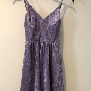 Lilac Velvet Spaghetti Straps Dress